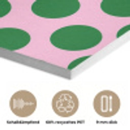 Polkadots - Patroon - Groen PET vilt klein 837 -closeup_DE