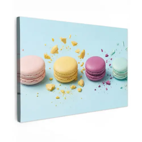 Macarons - Kleurrijk - Pastel canvas 2cm klein -z3d