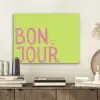 Groen - Smiley - Bonjour - Roze PET vilt klein -sfeer1
