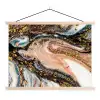 Marmerlook - Goud - Zwart - Glitter - Chic textielposter latten blank klein -3d