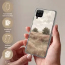 Landschap - Minimalistisch - Beige Telefoonhoesje Samsung Galaxy A12 klein -sfeer3_NL