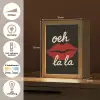 Lip - Rood - Quote Light Box met kabel (Tafellamp) klein -USP_NL