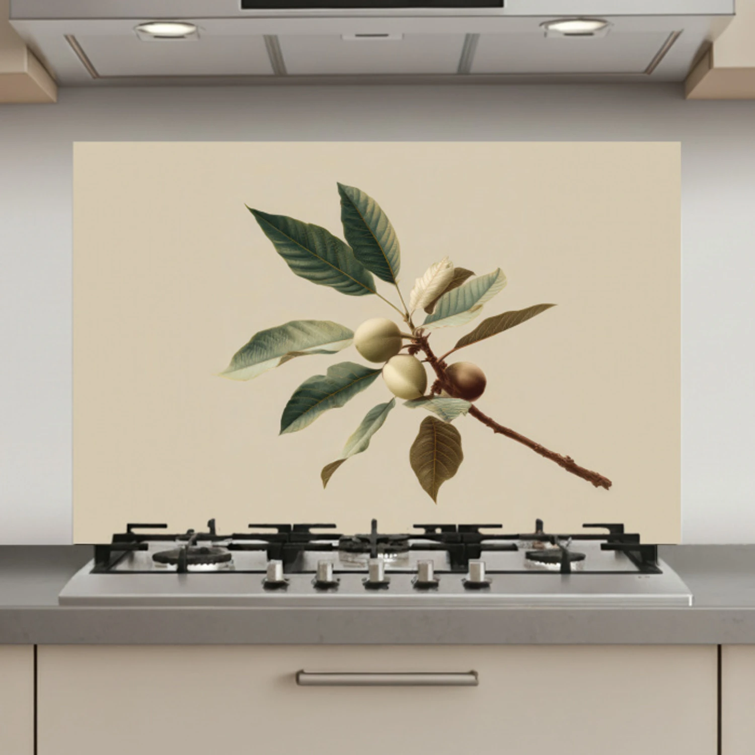 Tak - Groene Bladeren - Vruchten keuken achterwand spatscherm klein -3d_website