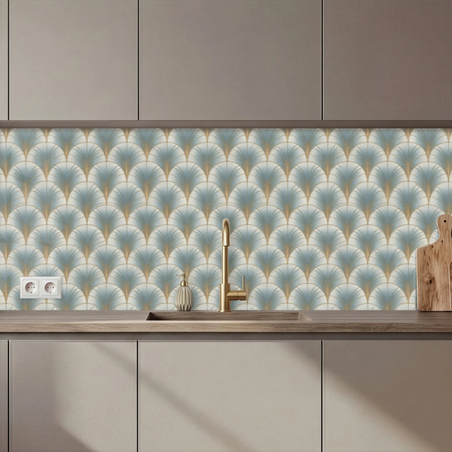 Waaier - Klassiek - Blauw keuken achterwand 2 middel 871 zz_3dshopping