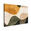 Vormen - Okergeel - Abstract Tuinposter op houten frame 2 cm dik klein -3d