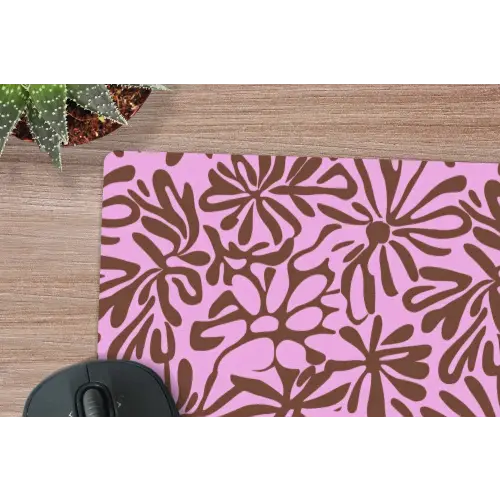 Organisch - Patroon - Roze muismat rubber klein 262 -closeup