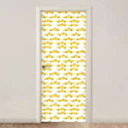 Taxi - Iconisch - Geel deurposter klein 289 -3d_beige