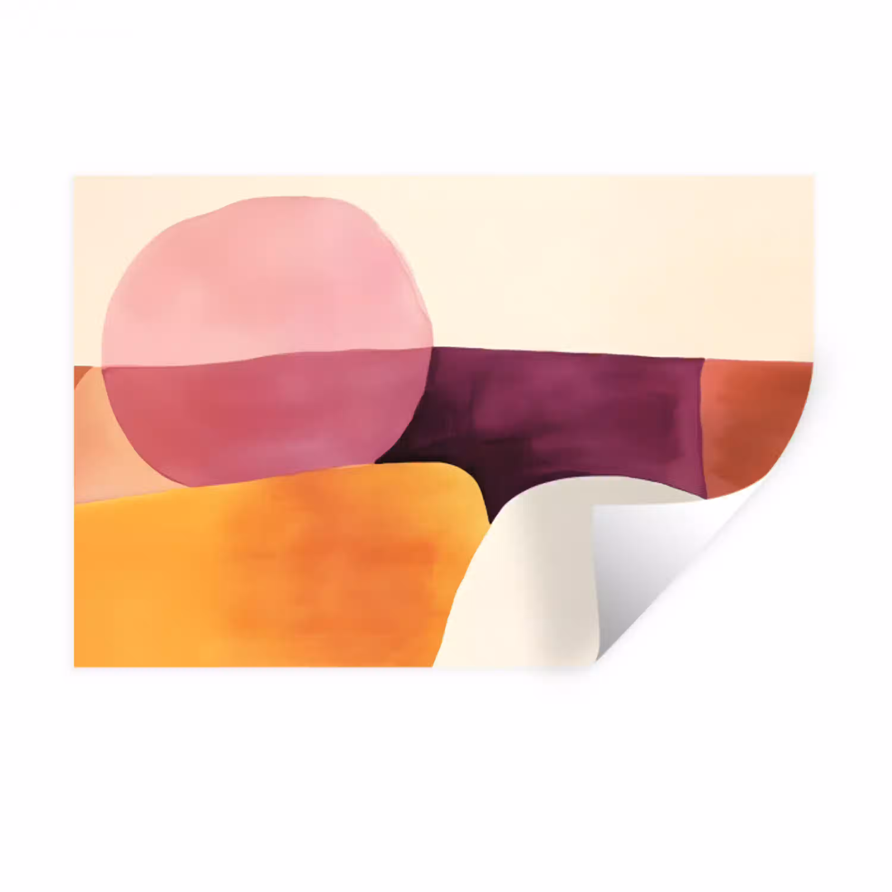 Vormen - Abstract - Kleurrijk Muursticker klein -3d