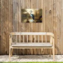 Reiger - Water - Planten Tuinposter op houten frame 2 cm dik klein -sfeer4