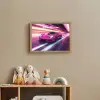 Raceauto - Roze - Neon Light Box met batterij (Wandlamp kind) middel -sfeer2_kind