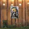 Meisje met de parel - Johannes Vermeer - Krant - Goud tuinposter los doek klein -sfeer1