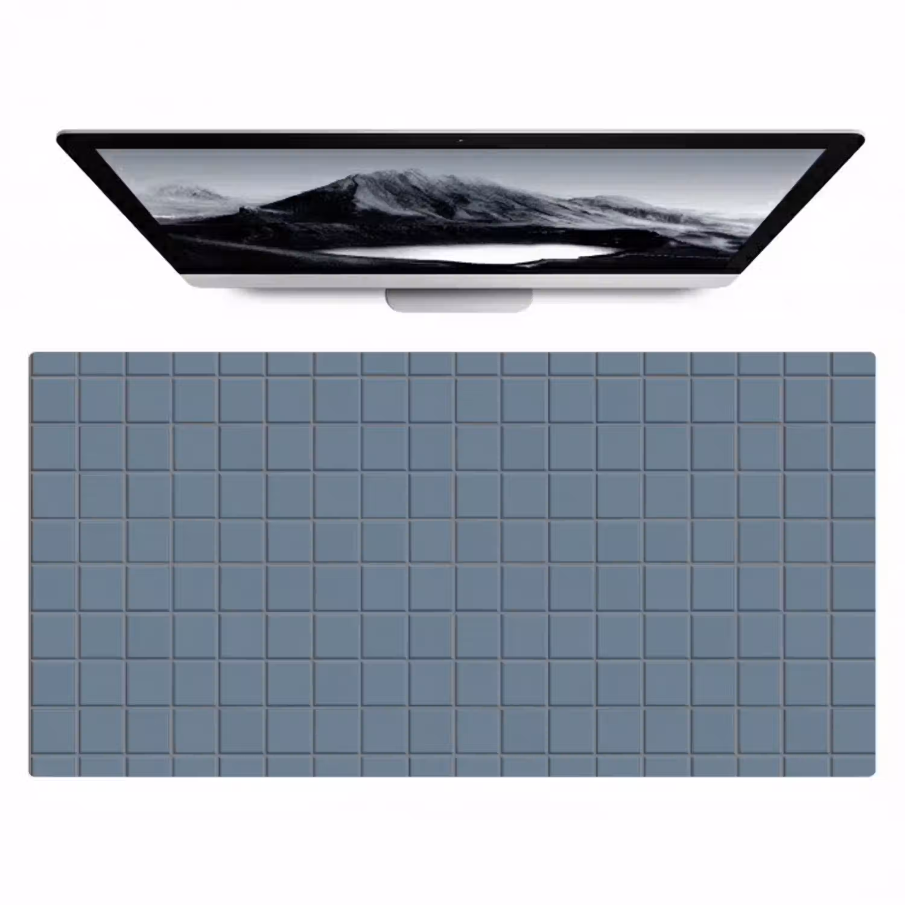 Patroon - Tegel - Blauwgrijs Muismat XXL klein 681 -zzz3d