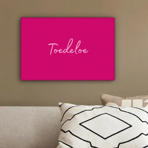 Toedeloe - Roze canvas 2cm klein -sfeer3