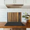 Hout - Planken - Natuurtinten keuken achterwand spatscherm klein -sfeer2