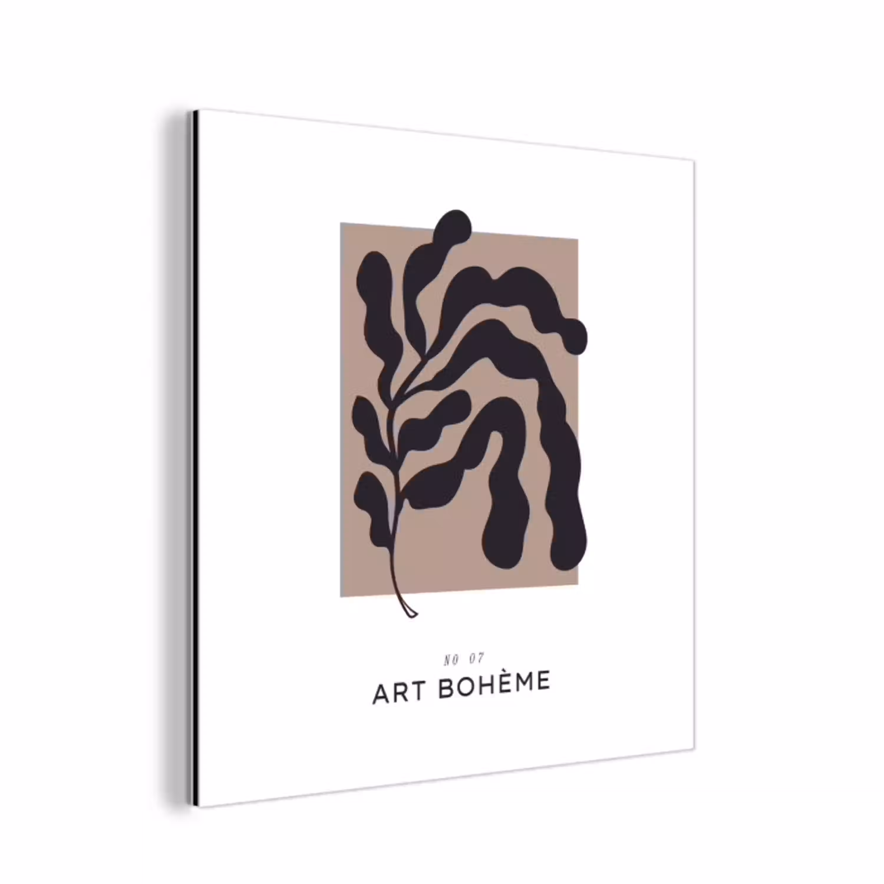 Planten - Abstract - Boho aluminium wit klein -3d
