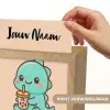 Dino - Boba - Turquoise Light Box met kabel (Kinderlampje) klein -USP_websiteprintNL