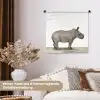 Neushoorn - Dieren - Kinderen - Jongens - Meisjes Wandkleed katoen klein -tsfeer1_DE