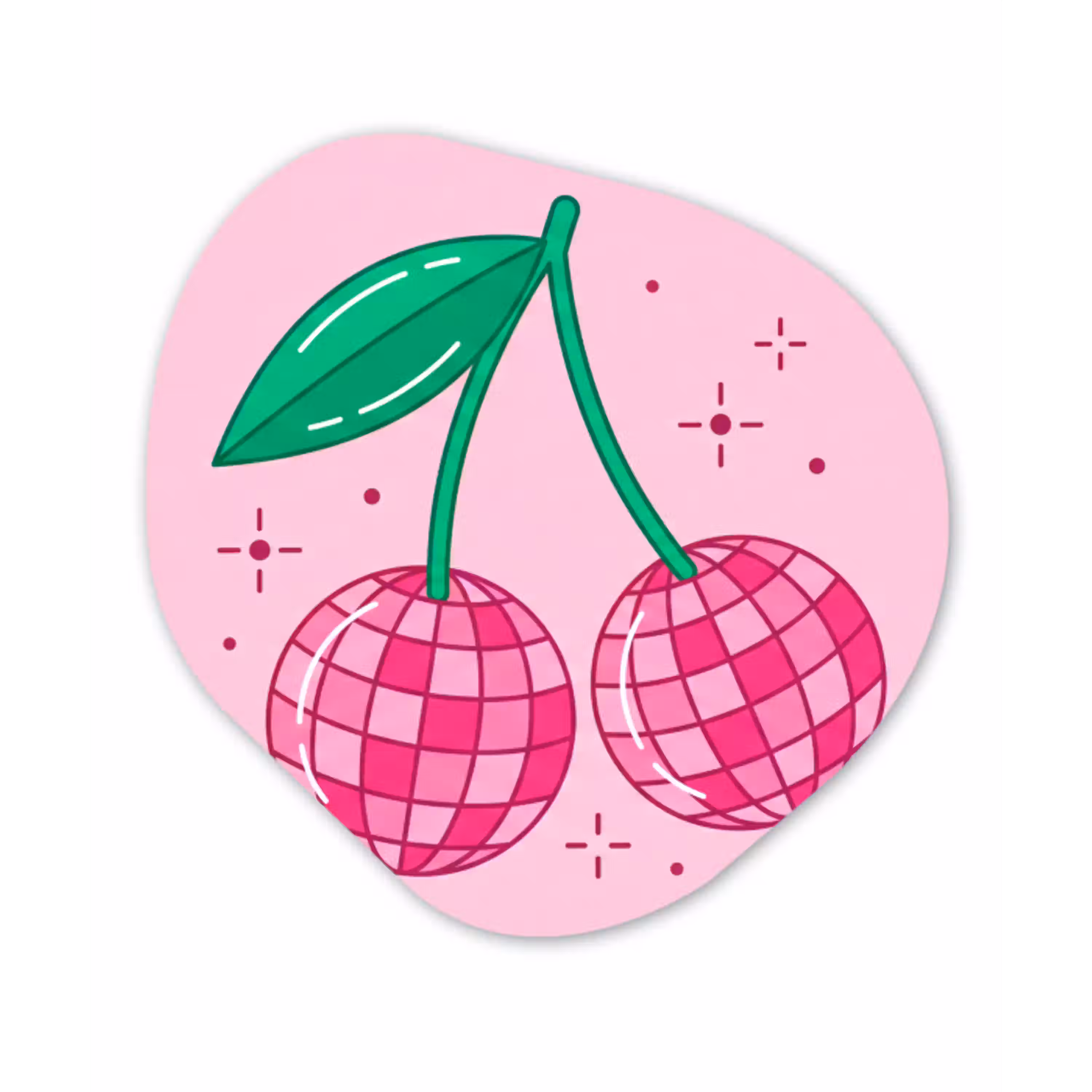 Decoratie - Disco-bal - Feest - Roze Wandcirkel Organisch Forex 3mm klein -3d