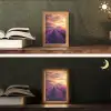 Lavendelveld - Quote - Zonsondergang Light Box met kabel (Tafellamp) klein -sfeer3