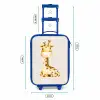 Liggende giraffe illustratie op beige achtergrond Kinderkoffer - Blauw klein -productfoto_formaten