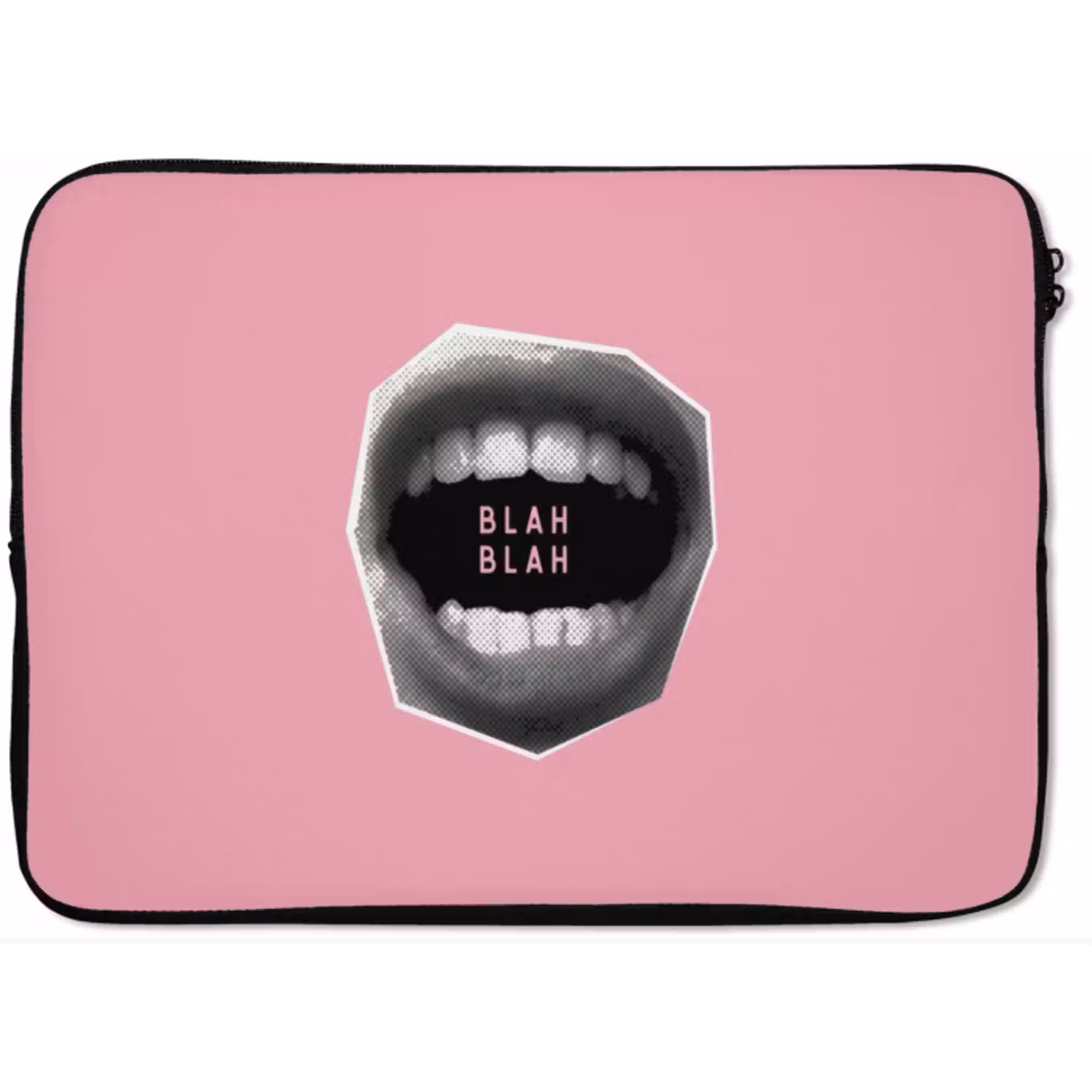 Mond - BLAH BLAH - Roze laptophoes neopreen klein -zkaufland3dotto