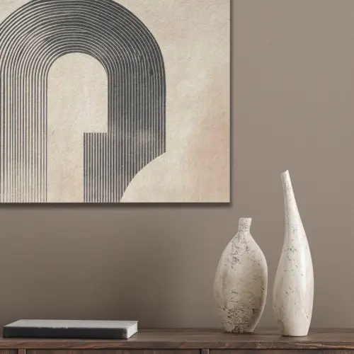 Boog -  Strepen - Minimalistisch - Zwart PET vilt klein -sfeer6_closeup