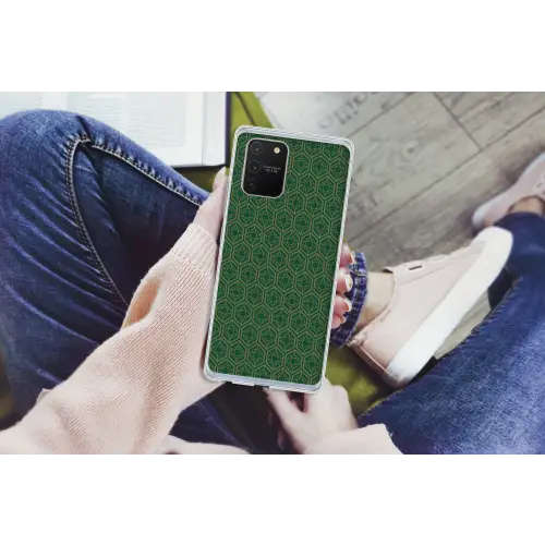 Geometrisch - Patroon - Groen Telefoonhoesje Samsung Galaxy S10 Lite klein 364 -handS10Lite