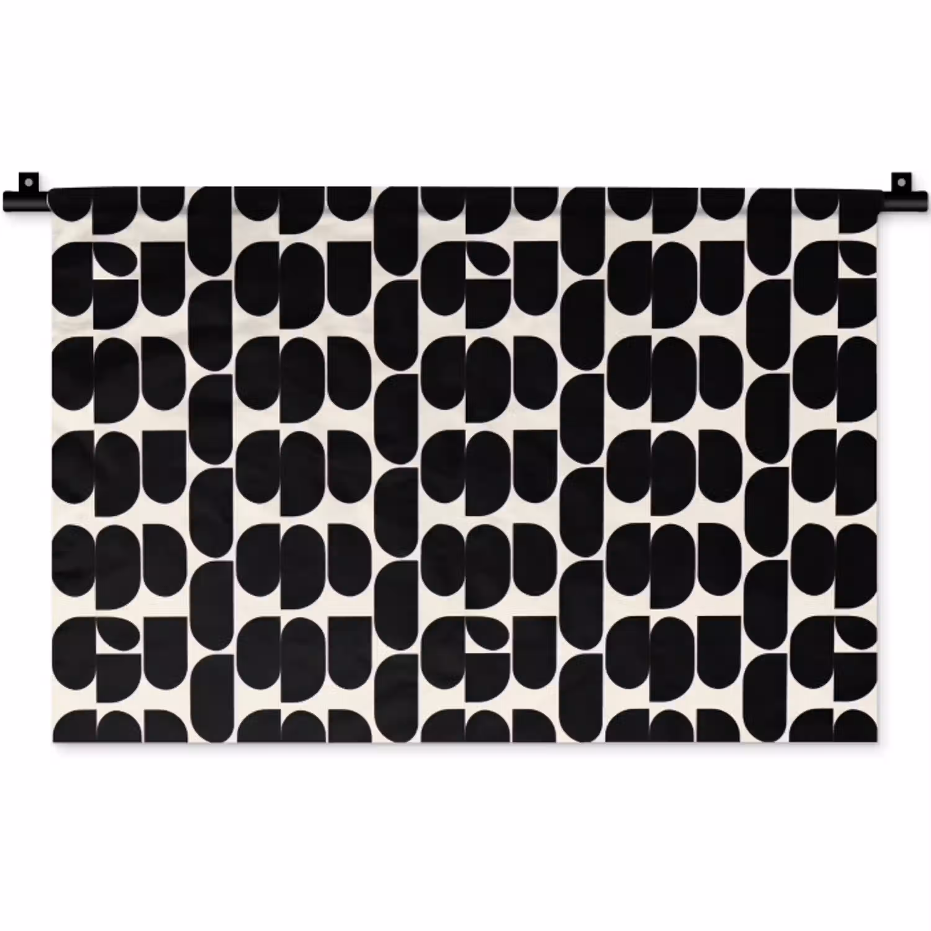 Modern - Patroon - Zwart Wandkleed katoen klein 269 -zz3d