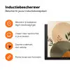 Vormen - Rond - Bladeren - Beige Inductie beschermer vinyl 3mm klein -zzzzzzz-td-ups