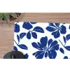 Floraal - Modern - Blauw muismat rubber klein 262 -closeup