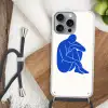 Lichaam - Abstract - Blauw Hoesje iPhone 16 Pro Max met koord klein -sfeer4