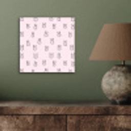 Konijnen - Minimalistisch - Roze aluminium wit klein 46 -sfeer2