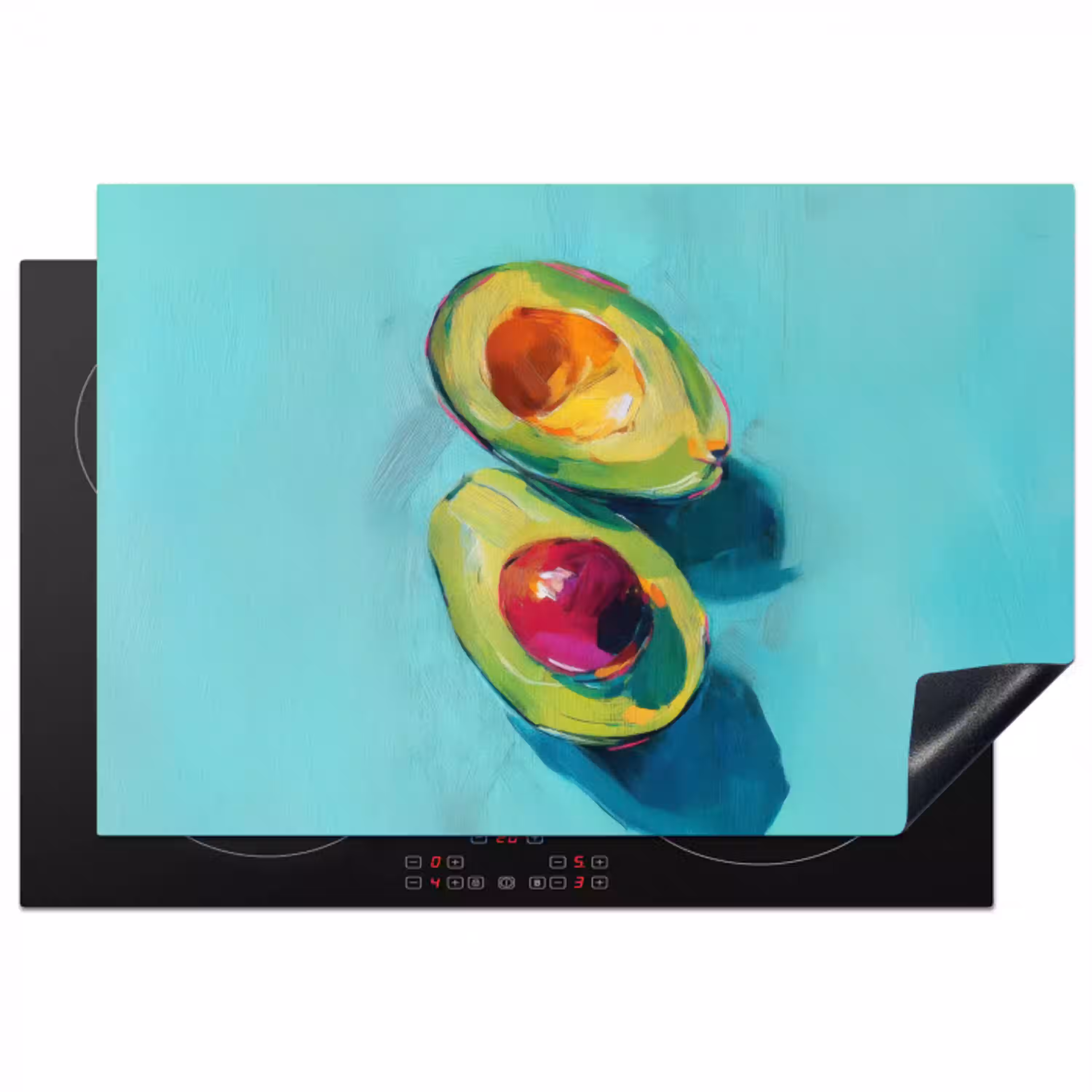 Avocado - Groen - Pit - Schaduw Inductie beschermer vinyl 3mm klein -3d