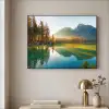 Meer - Bos - Bergen - Natuur - Zon - Landschap Textielframe - compleet frame klein -sfeer2