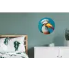 Toekan - Papegaai - Vogel - Koksmuts Wandcirkel aluminium klein -slaapkamer