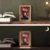 Vrouw - Donuts - Kleurrijk Light Box met kabel (Tafellamp) klein -sfeer3