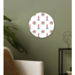 Nautisch - Klassiek - Rood Wandcirkel kunststof plaat 5mm dik klein 188 -sfeer3