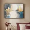 Abstract - Kunst - Goud Textielframe zwart klein -sfeer1