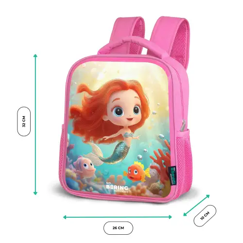 Zeemeermin - Vissen - Koraal Kinderrugzak - Roze middel -productfoto_formaten