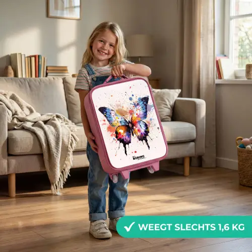 Vlinderexplosie Kinderkoffer - Roze klein -sfeer2_NL