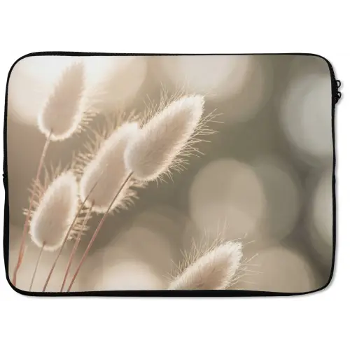 Hazestaartgras - Wit - Zonlicht laptophoes neopreen klein -zkaufland3dotto