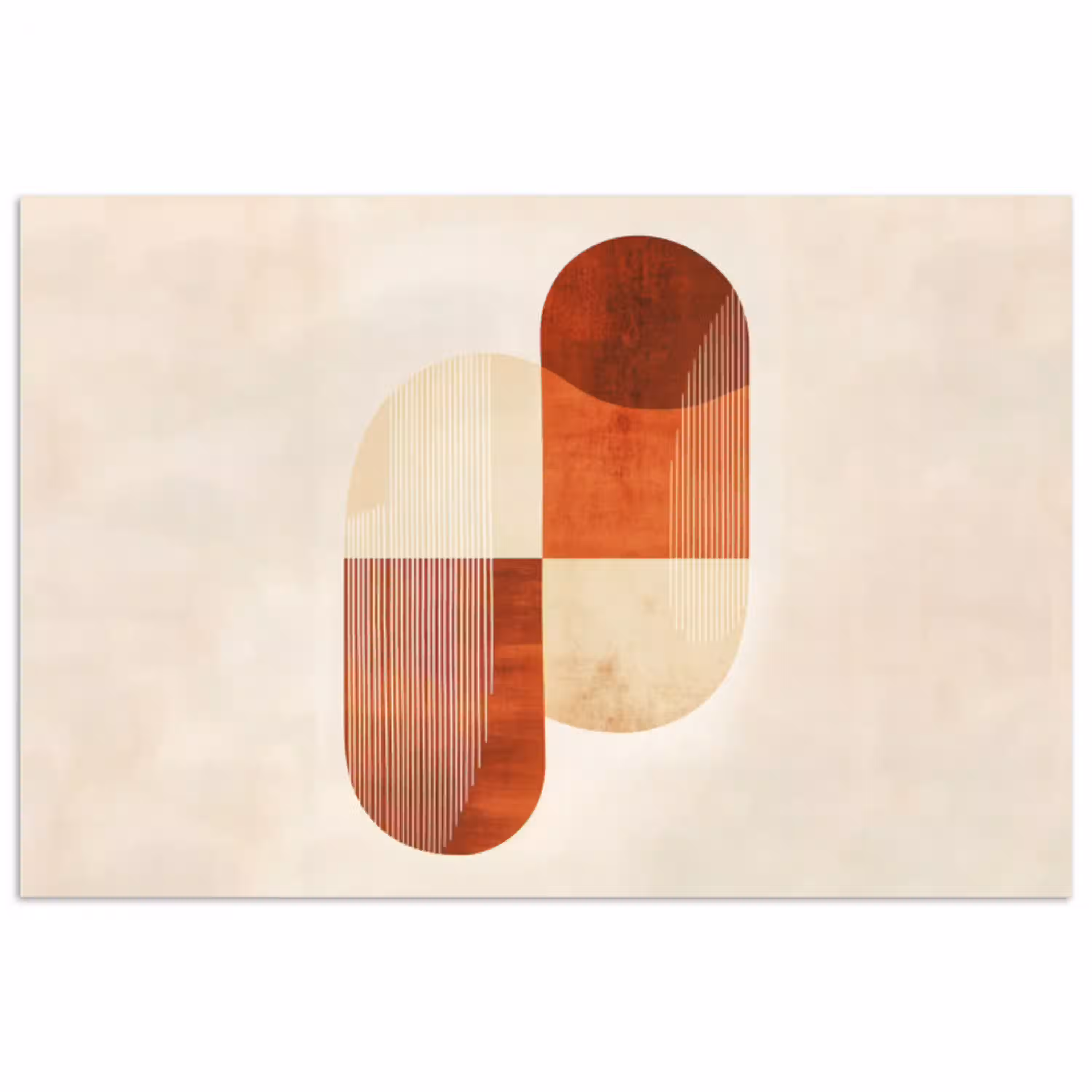 Bogen - Beige - Vormen poster papier klein -3d