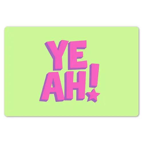 Groen - Neon - Quote Placemat vinyl groot -zzsfeer1_Kitchenyeah-website
