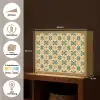Keramiek - Verweerd - Kleurrijk Light Box met batterij (Wandlamp) middel 907 -USP_websiteoverzichtNL