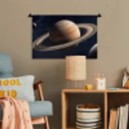 Planeten - Saturnus - Ruimte Wandkleed katoen klein -wsfeer4_kind