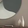 Vrouw - Beige - hoed Akoestische PET Vilt - Rond klein -sfeer5_closeup
