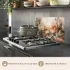 Abstract - Beige - Verf - Kunst - Natuur - Bloemen keuken achterwand spatscherm klein -usp_FR