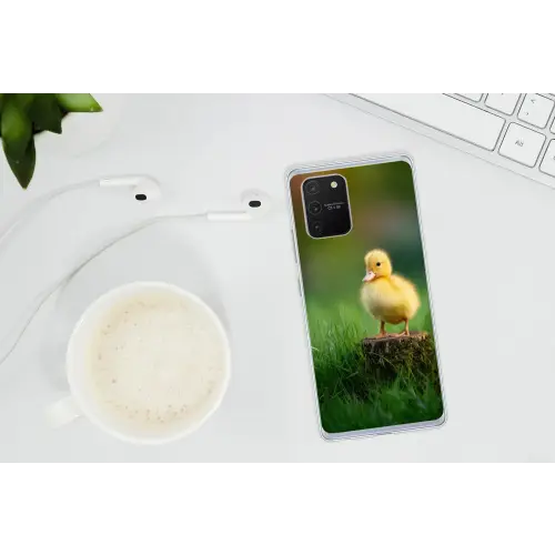 Kuiken - Eend - Geel - Gras Telefoonhoesje Samsung Galaxy S10 Lite klein -oordopS10Lite