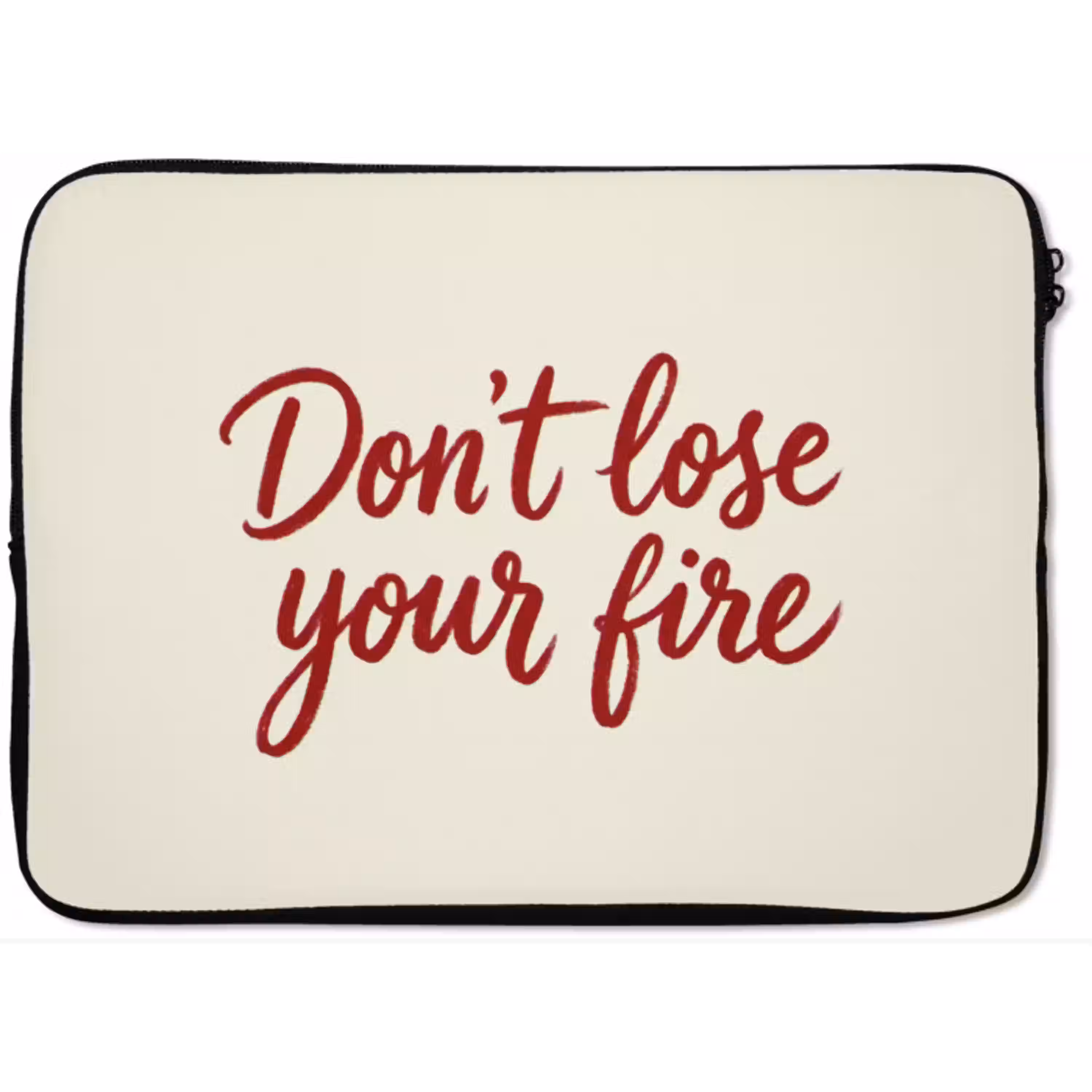Don't lose your fire - Rood - Wit - Minimalistisch laptophoes neopreen klein -zkaufland3dotto