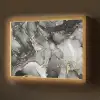 Marmer - Zwart - Goud - Grijs Light Box met batterij (Wandlamp) middel -z3d_website